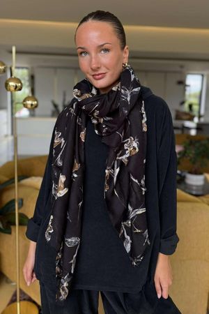 Laundry B Cooper Garden Scarf Black